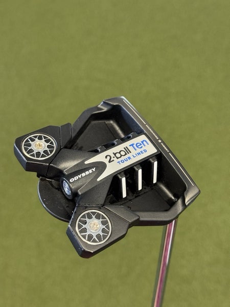 Odyssey 2-Ball Ten Tour Lined Putter Right Handed Stroke Lab Shaft 35 NICE!