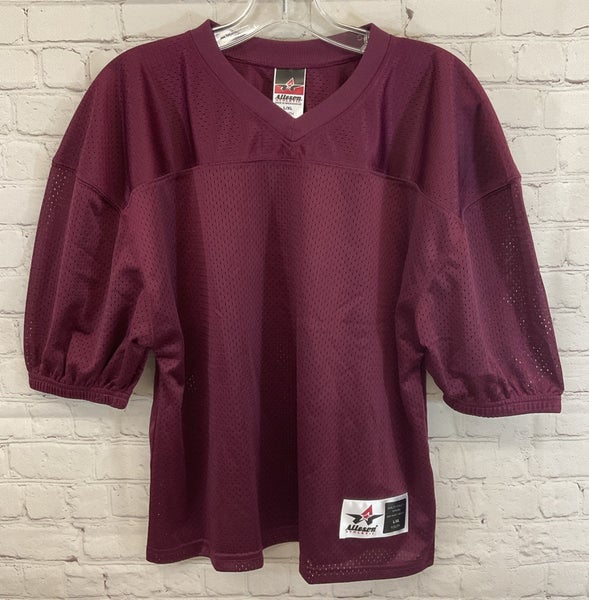 Alleson Athletic 80185 Youth 100% Polyester Mesh Football Jersey Maroon L/XL