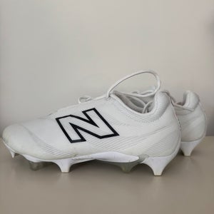 White Unisex Size M 7.0 (W 8.0) Adult New Balance Low Top Burn X4 Molded Cleats (Used)