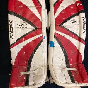 Red 35" Senior Reebok 7k Goalie Leg Pads (Used)