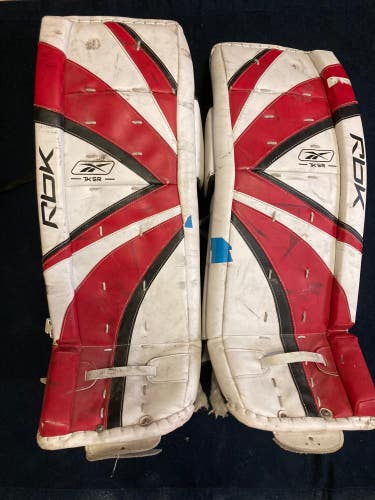 Red 35" Senior Reebok 7k Goalie Leg Pads (Used)
