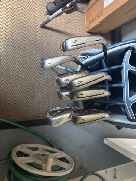 TaylorMade SIM2 MAX Left Hand Iron Set Stiff Flex (7 Clubs) #5 - #9, PW, GW Steel Shaft (Used)