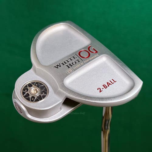 Odyssey White Hot OG 2-Ball 41" DB Putter W/ Stroke Lab Red, JumboMax USA