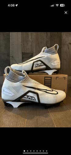 Nike Alpha Menace Elite 3 Football Cleats White Grey CT6648-100 Men’s Size 12