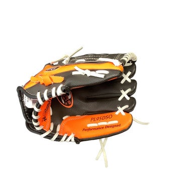 Used Rawlings PLAYERS SERIES BB/SB Glove T-ball Black And Orange 9 1/2" 11479-S000401286