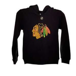 Used NHL CHICAGO BLACKHAWKS HOODIE Outerwear Light Jacket Y Black MD 11479-S000401267