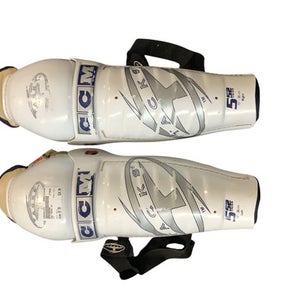 Used CCM TACKS Senior Shin Guards White 15" 11479-S000401231