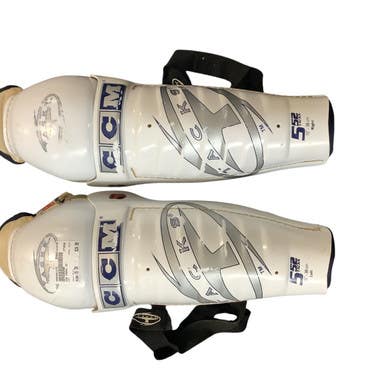 Used CCM TACKS Senior Shin Guards White 15" 11479-S000401231