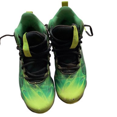 Used Under Armour SPOTLIGHT FRANCHISE RM JR. Jr FB Cleats Black And Green Junior 04 11479-S000401070