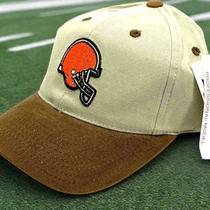 Cleveland Browns Vintage Late '90s NFL Khaki NOS Cotton Logo Cap (New)