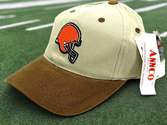 Cleveland Browns Vintage Late '90s NFL Khaki NOS Cotton Logo Cap (New)