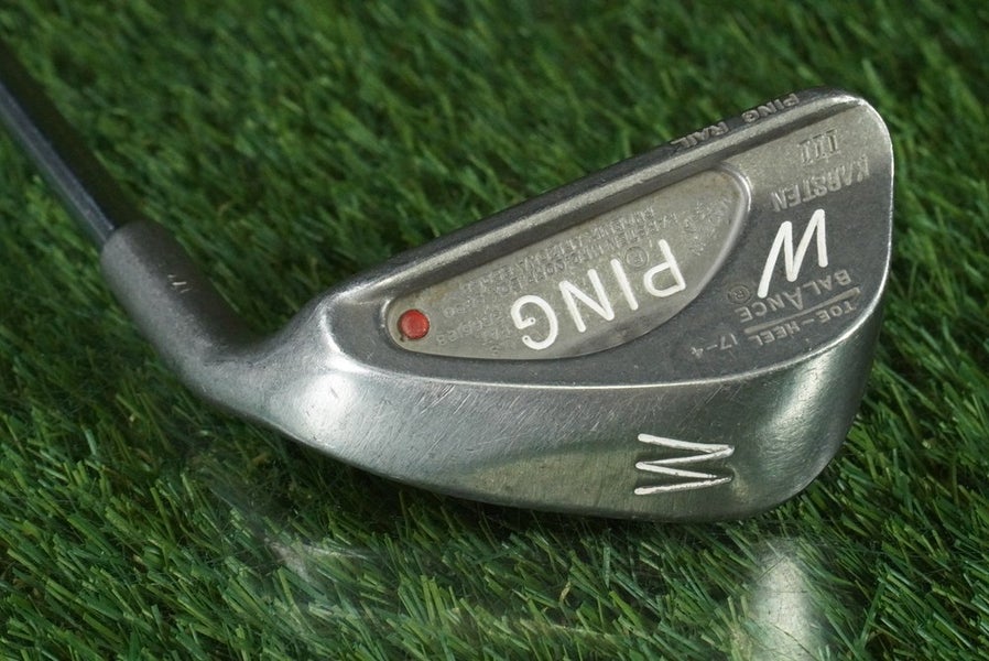 PING KARSTEN III PITCHING WEDGE ZZ LITE STEEL STIFF FLEX SHAFT RED DOT RH
