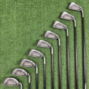 Ping Zing 2 Karsten 201 Graphite Iron Set 3-PW SW Stiff Flex Black Dot RH