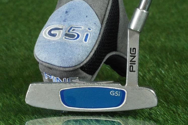 PING ANSER G5i PUTTER 35"  NEW LAMKIN PISTOL GRIP + RARE ORIGINAL HEADCOVER, RH