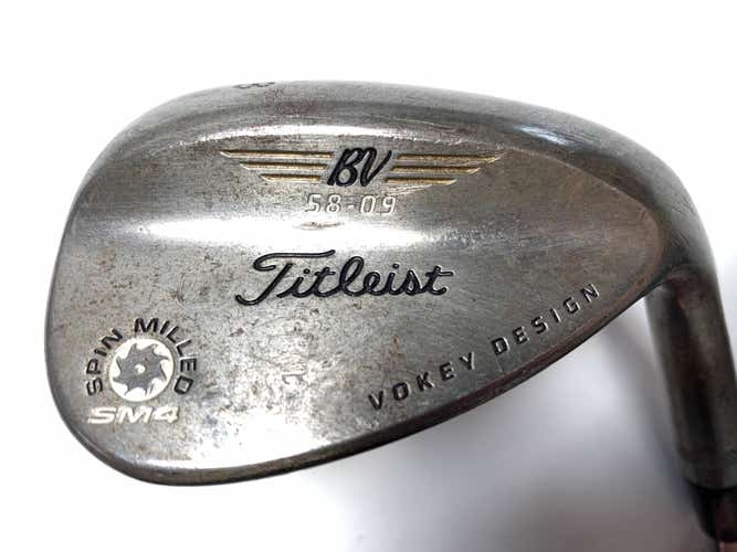 Titleist Vokey Spin Milled SM4 Oil Can Lob Wedge LW 58* 9 Wedge Steel Mens RH