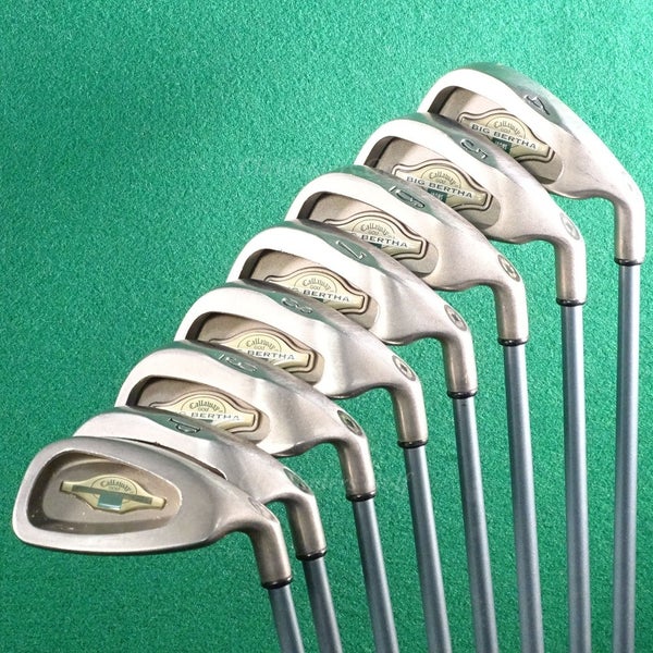 Lady Callaway Big Bertha 1996 4-PW, SW Iron Set Factory Ladies Gems Graphite