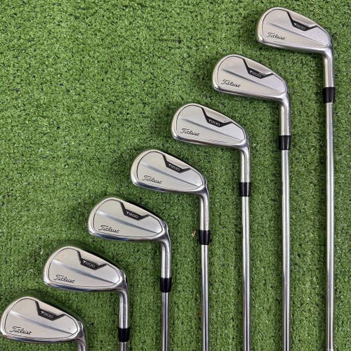 2021 Titleist T200 5-PW 48 Iron Set True Temper AMT Red R300 Regular Flex RH