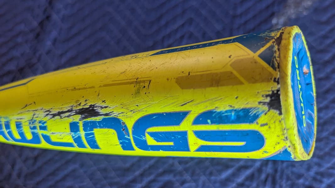 Rawlings Quatro バット USA規格 イエロー/ブルー USA 2018 Rawlings Quatro Glowstick Composite 19 oz 29