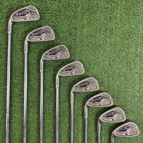 Ping i15 Iron Set 4-PW UW Steel AWT Stiff Flex Green Dot Left Handed +1/2 Long