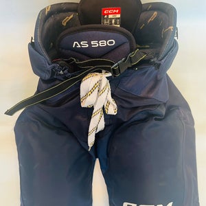 Navy Blue Large Junior CCM Tacks AS 580 Hockey Pants  (Used)