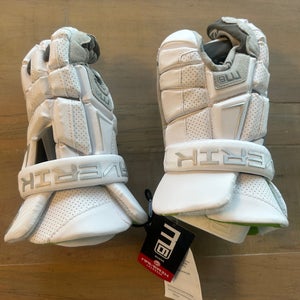 White Maverik M6 Lacrosse Gloves 12" (Medium)