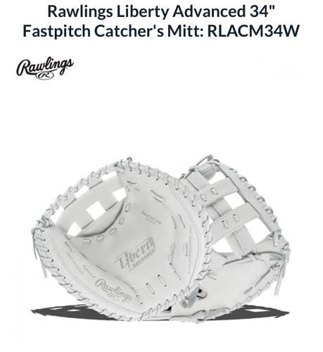 New Rawlings Liberty Advanced Right hand Throw Catchers Glove 34"