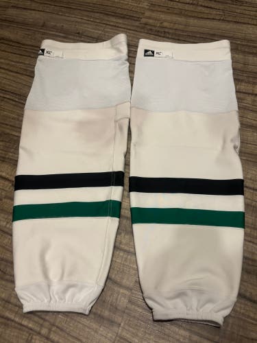 Dallas Stars NHL Game Used Hockey Socks Adult XL+ 32” White