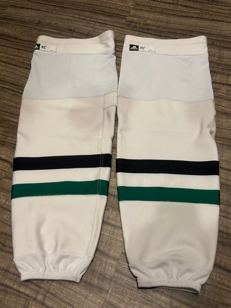 Dallas Stars NHL Game Used Hockey Socks Adult XL+ 32” White