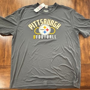 Pittsburgh Steelers NFL Classic Gray Steelers Football XL T-Shirt NWT