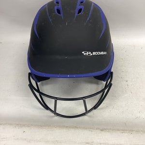 Used BoomBah HELMET Batting Helmet w/Mask Black One Size 11851-S000036460