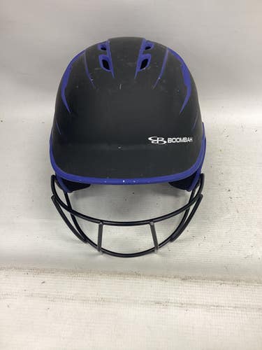 Used BoomBah HELMET Batting Helmet w/Mask Black One Size 11851-S000036460
