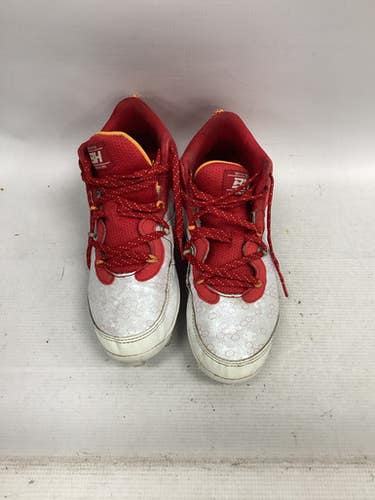 Used Under Armour BRYCE HARPER BB/SB Cleats Silver And Red Junior 06 11851-S000036437