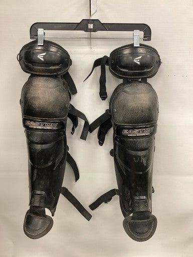 Used Easton JEN SCHRO THE VERY BEST Catchers Leg Guards Black Adult 11851-S000036458