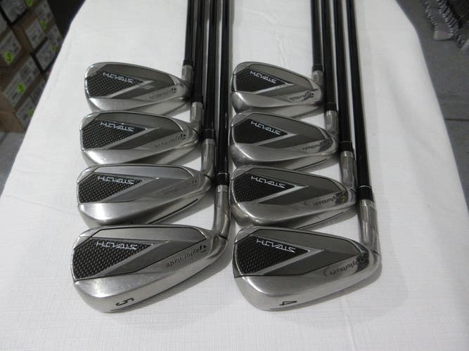 Left-Handed TaylorMade Stealth Iron Set - 4-PW, AW - Regular Flex Graphite