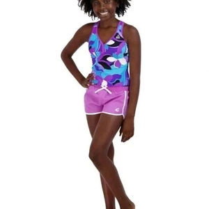 Gerry Girls Youth Size Medium 10/12 Tankini Shorts 3 Piece Swimsuit Set UPF 30+