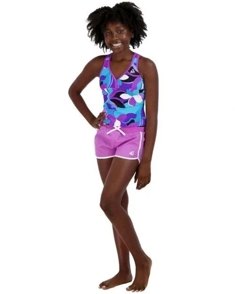 Gerry Girls Youth Size Medium 10/12 Tankini Shorts 3 Piece Swimsuit Set UPF 30+