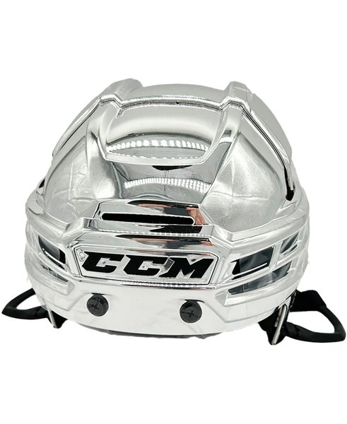 New Chrome Medium CCM Super Tacks X Pro Stock Helmet *Price is Firm - Read Full Description*