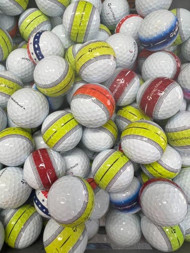 24 Near Mint AAAA TaylorMade Tour Response Used Golf Balls/ Asst White & Banded