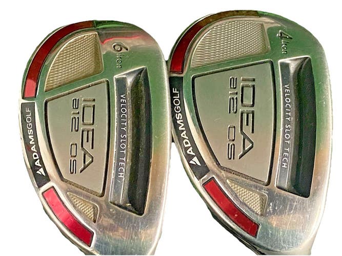 Adams IDEA A12 OS Hybrid Set 4h,6h RH 65g Stiff Graphite New Midsize Grips HC's