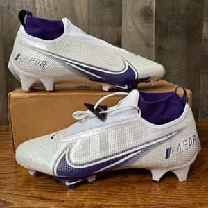 Nike Vapor Edge Pro 360 White Purple Orchid Mens Size 11 Football Cleats.