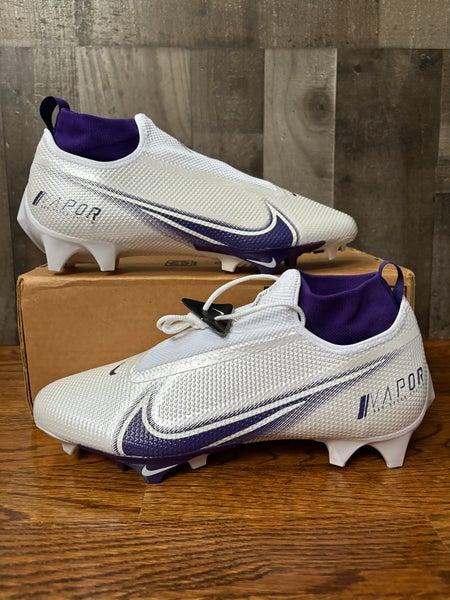 Nike Vapor Edge Pro 360 White Purple Orchid Mens Size 11 Football Cleats.