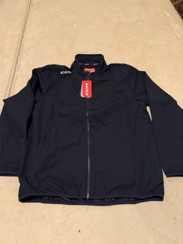 Navy Men's XL CCM Light Weight Coaches Jacket (New)