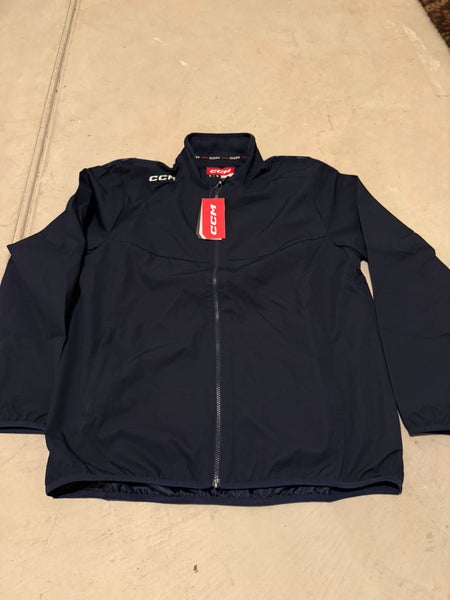 Navy Men's XL CCM Light Weight Coaches Jacket (New)