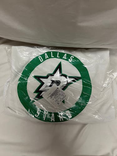 New White Goalie Cut Dallas Adidas Jersey