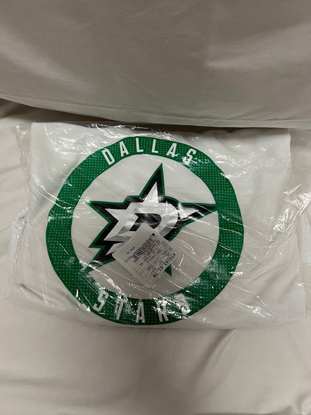 New White Goalie Cut Dallas Adidas Jersey