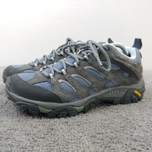 Merrell Moab 3 Waterproof Trail Hiking Shoes Womens Size 7.5 Sneakers Gray Blue