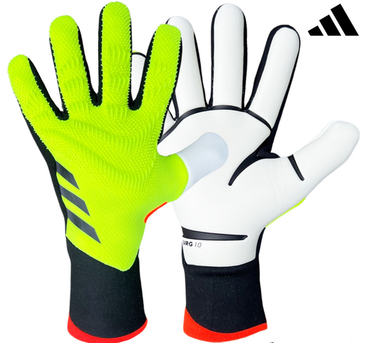 Adidas Predator GL PRO PC Goalkeeper Gloves Size 8.5 Yellow/Black/Solred IQ4024