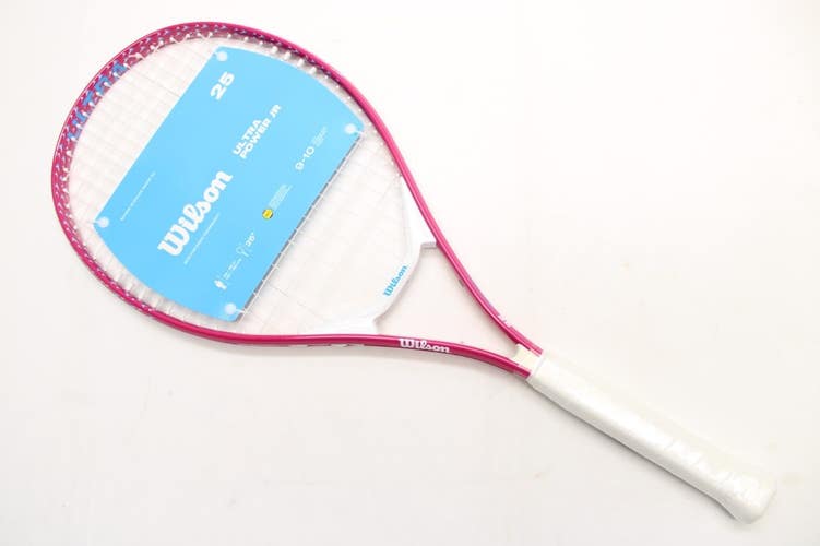 **NEW** 2024 WILSON ULTRA POWER PINK 25 JUNIOR TENNIS RACQUET (3 7/8) PRESTRUNG