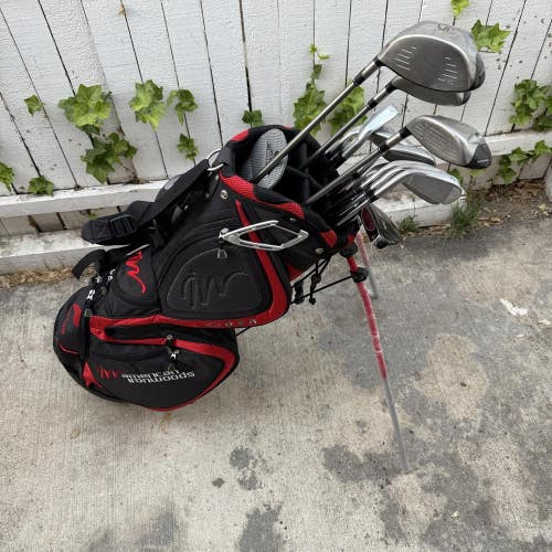 TaylorMade RAC Mens Right Handed Golf Club Complete Set With Brand New Stand Bag