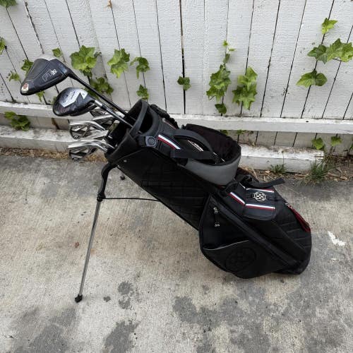 Callaway Mavrik Mens RH Golf Club Complete Set With G Fore x Vessel Golf Bag